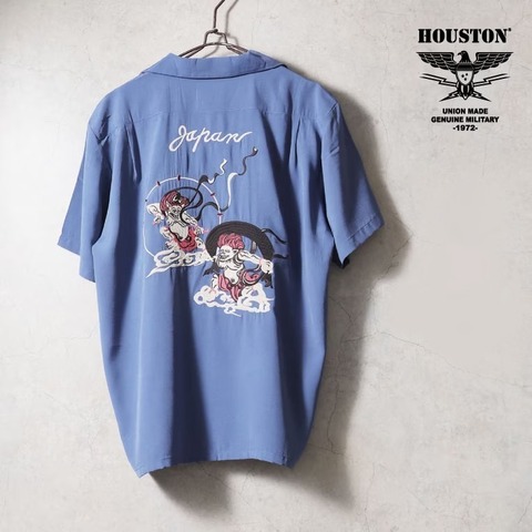 【HOUSTON】SOUVENIR SHIRT (FUJIN ＆ RAIJIN)