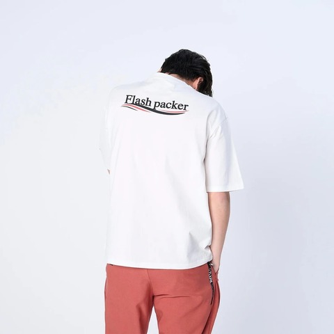 【FLASH PACKER】XSMT-WV Dry Silky Cotton® セミモックネックTシャツ