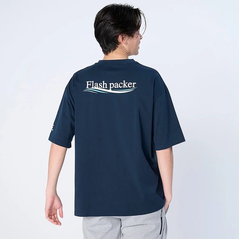 【FLASH PACKER】XSMT-WV Dry Silky Cotton® セミモックネックTシャツ