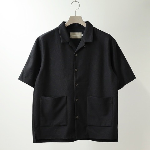 【CURLY＆Co.】BIRD’S EYE JERSEY OPEN-COLLAR SHIRT