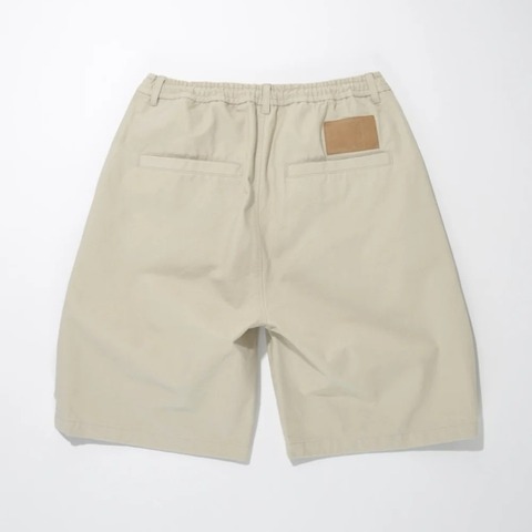 【SUPERTHANKS】Pigment dyed Twill side-tuck shorts