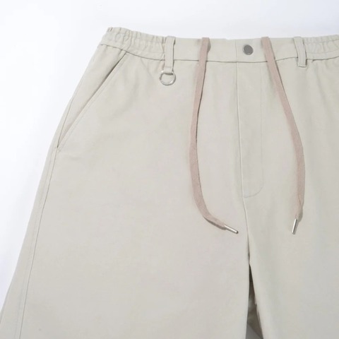 【SUPERTHANKS】Pigment dyed Twill side-tuck shorts