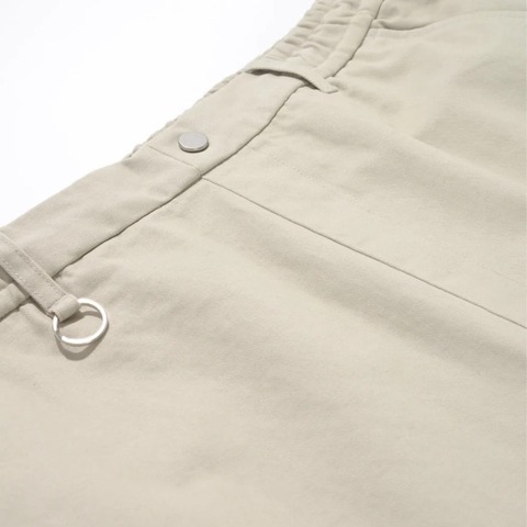 【SUPERTHANKS】Pigment dyed Twill side-tuck shorts