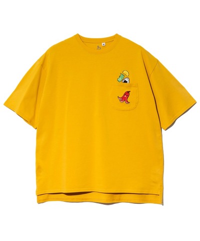 【go slow caravan】シリコンバイオ色々ポケット刺繍ゆったりTEE