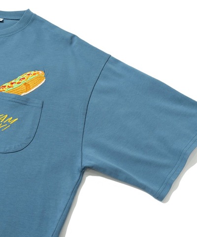 【go slow caravan】シリコンバイオ色々ポケット刺繍ゆったりTEE