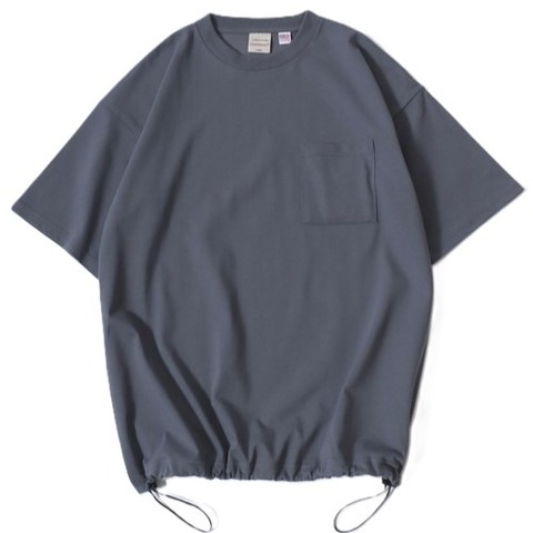 【Goodwear】吸水速乾 裾ドローコード BIG ポケットTシャツ