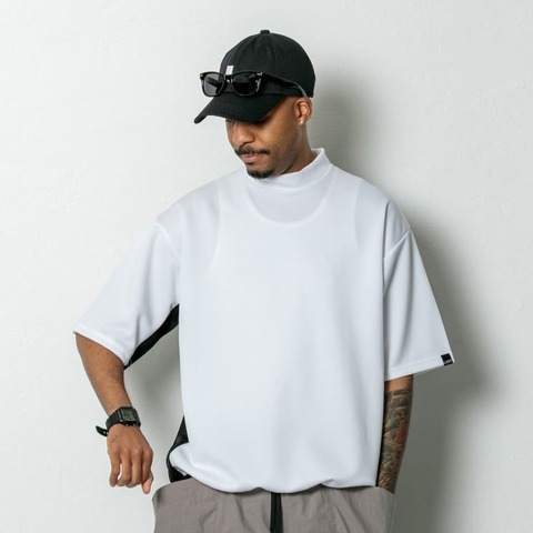 【LiSS】MOCK NECK JERSEY CUTSEW