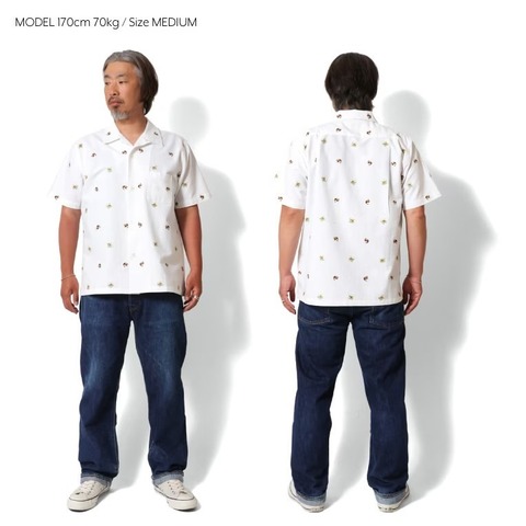 【HOUSTON】OXFORD EMBROIDERY S/S SHIRT (龍虎)