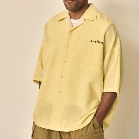 【Kelen】OPEN COLLAR STRIPE SHIRT / POSTIE