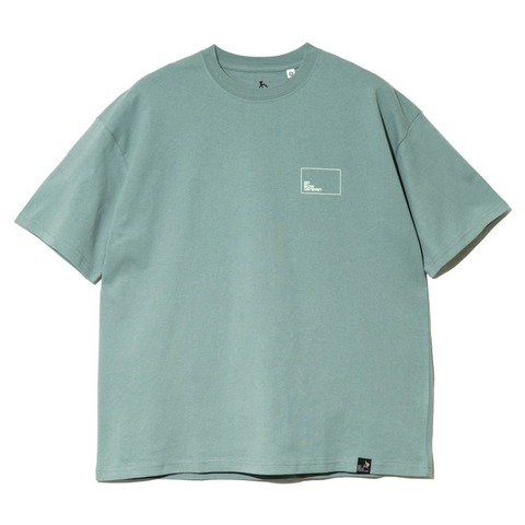【go slow caravan】USA/C スクエアLOGOバックプリントゆったりTEE