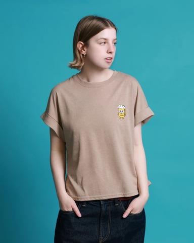 【YOIDORE WOMEN’S】缶ビール フレンチスリーブTEE