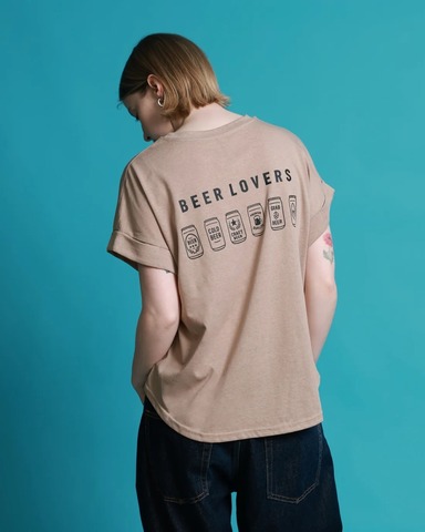 【YOIDORE WOMEN’S】缶ビール フレンチスリーブTEE