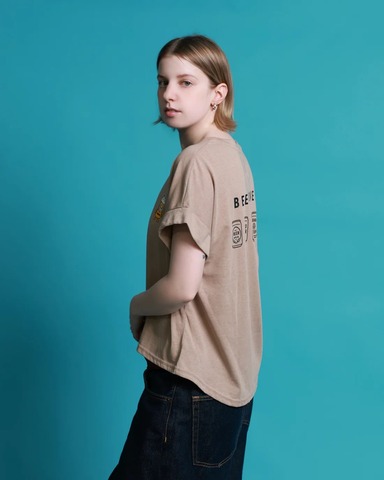 【YOIDORE WOMEN’S】缶ビール フレンチスリーブTEE