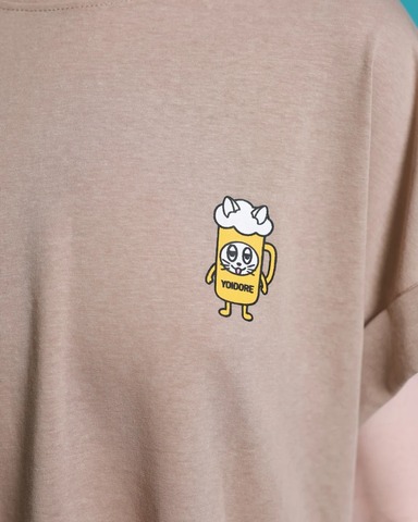 【YOIDORE WOMEN’S】缶ビール フレンチスリーブTEE