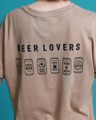 【YOIDORE WOMEN’S】缶ビール フレンチスリーブTEE