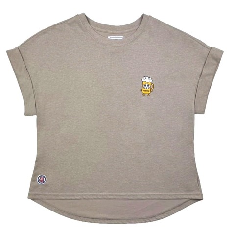 【YOIDORE WOMEN’S】缶ビール フレンチスリーブTEE