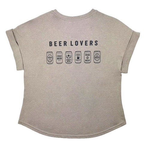 【YOIDORE WOMEN’S】缶ビール フレンチスリーブTEE