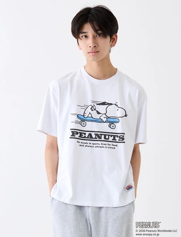 【SALE30％OFF★NUTMEG】PEANUTS スケートボード グラフィックT