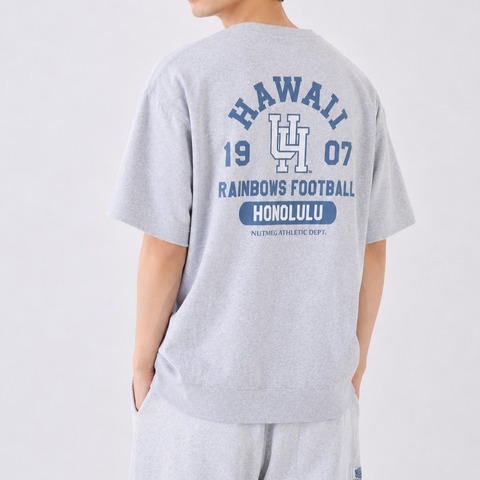 【SALE30％OFF★NUTMEG】ハワイ大学ヴィンテージロゴ天竺スウェットT