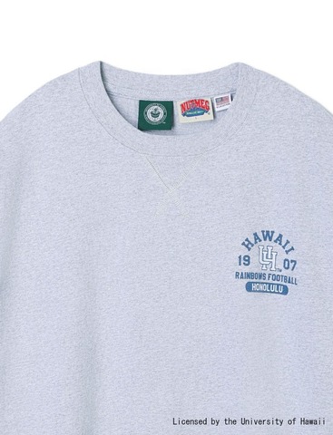 【SALE30％OFF★NUTMEG】ハワイ大学ヴィンテージロゴ天竺スウェットT