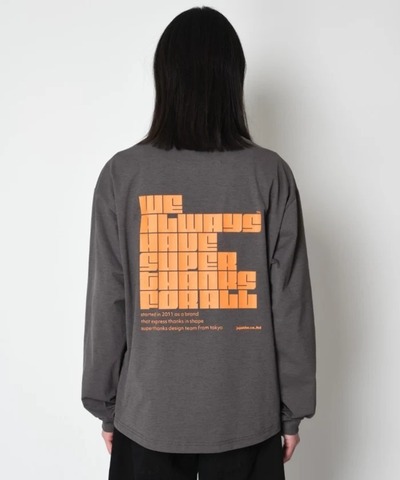 【SUPERTHANKS】 Functional L/S T-shirt pop logo