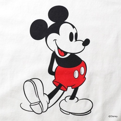 【HOUSTON】MICKEY MOUSE PT S/S RINGER TEE