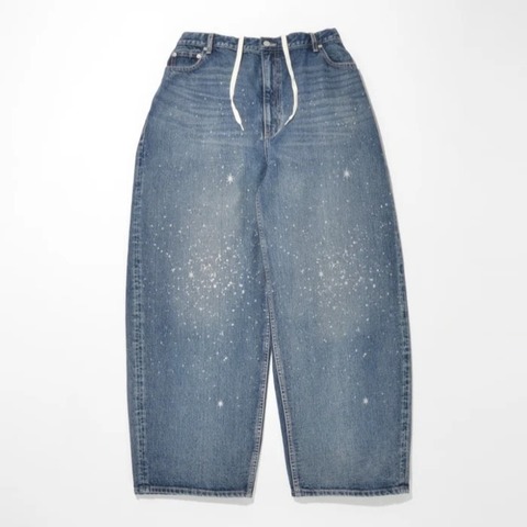 【SUPERTHANKS】Space denim barrel leg jeans