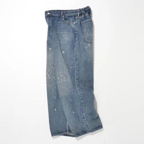 【SUPERTHANKS】Space denim barrel leg jeans