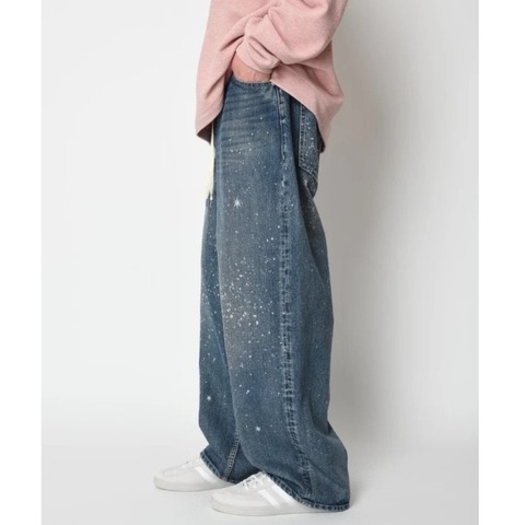 【SUPERTHANKS】Space denim barrel leg jeans
