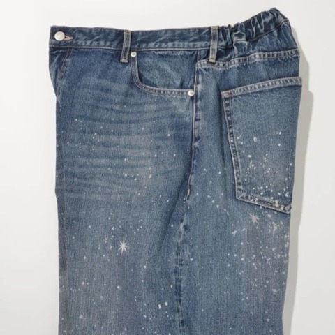 【SUPERTHANKS】Space denim barrel leg jeans