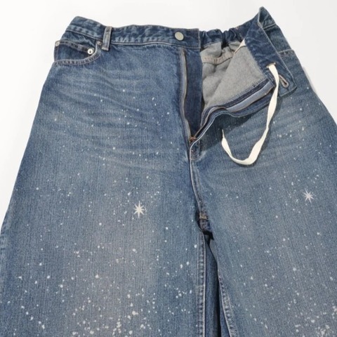 【SUPERTHANKS】Space denim barrel leg jeans