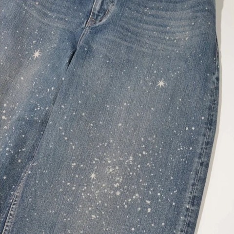【SUPERTHANKS】Space denim barrel leg jeans