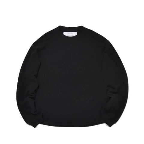 【SUPERTHANKS】Waffle crew neck L/S T-shirt (back print)