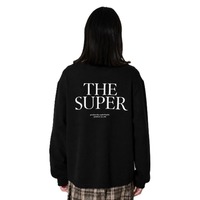 【SUPERTHANKS】Waffle crew neck L/S T-shirt (back print)