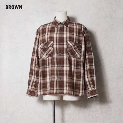 【HOUSTON】VINTAGE CHECK FLANNEL SHIRT
