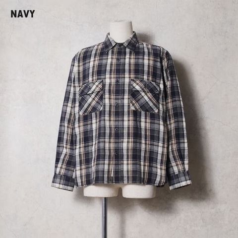 【HOUSTON】VINTAGE CHECK FLANNEL SHIRT