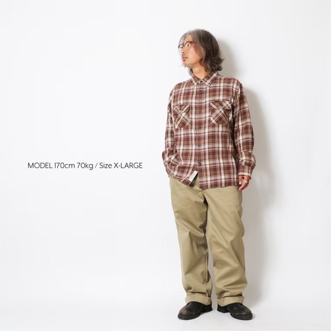 【HOUSTON】VINTAGE CHECK FLANNEL SHIRT