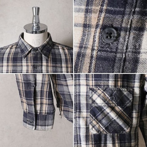 【HOUSTON】VINTAGE CHECK FLANNEL SHIRT