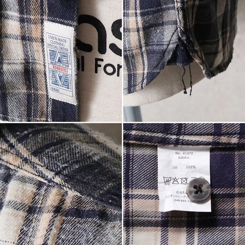 【HOUSTON】VINTAGE CHECK FLANNEL SHIRT