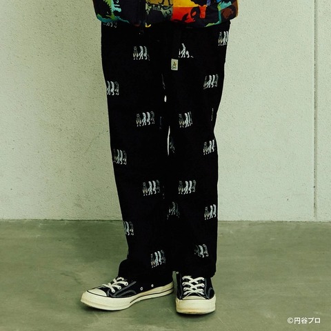 【go slow caravan×ウルトラマン】ストレッチオックス 怪獣刺繍脇ポケパンツ