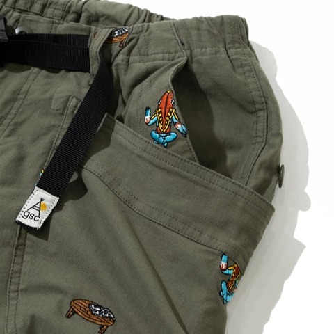 【go slow caravan×ウルトラマン】ストレッチオックス 怪獣刺繍脇ポケパンツ