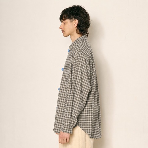 【Kelen】CHINA BUTTON CHECK SHIRT / BRETON