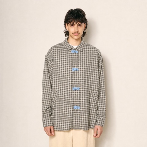 【Kelen】CHINA BUTTON CHECK SHIRT / BRETON
