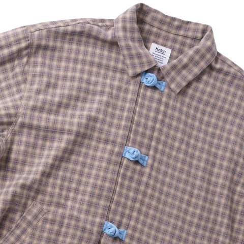 【Kelen】CHINA BUTTON CHECK SHIRT / BRETON
