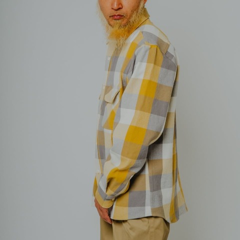 【BIG MIKE】HEAVY FLANNEL SHIRTS / YEL×GRY×WHT
