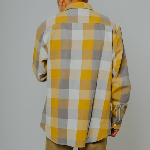 【BIG MIKE】HEAVY FLANNEL SHIRTS / YEL×GRY×WHT