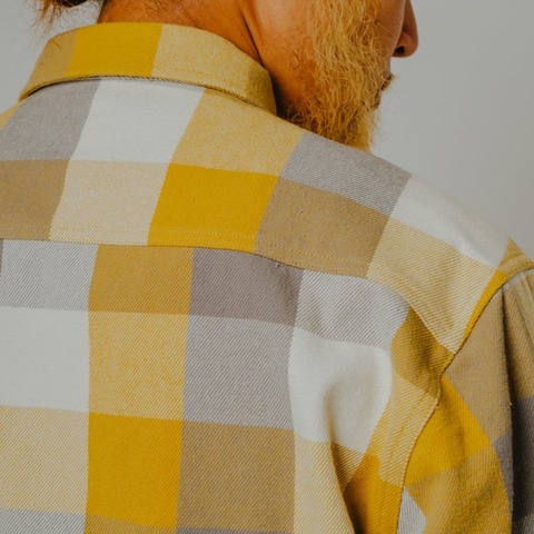 【BIG MIKE】HEAVY FLANNEL SHIRTS / YEL×GRY×WHT