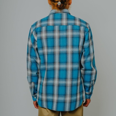 【BIG MIKE】HEAVY FLANNEL SHIRTS / SAX×BRN×WHT