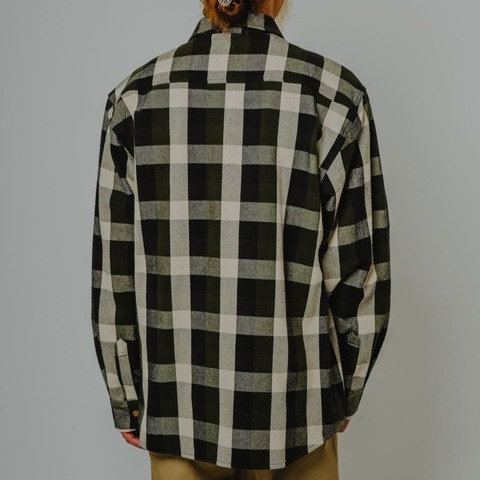 【BIG MIKE】HEAVY FLANNEL SHIRTS / OFF×OLV×BLK