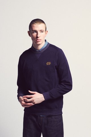 【CLUCT】INDIGO CREW NECK SWEAT